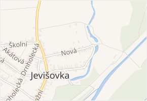 Nová v obci Jevišovka - mapa ulice