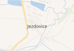 Jezdovice v obci Jezdovice - mapa části obce