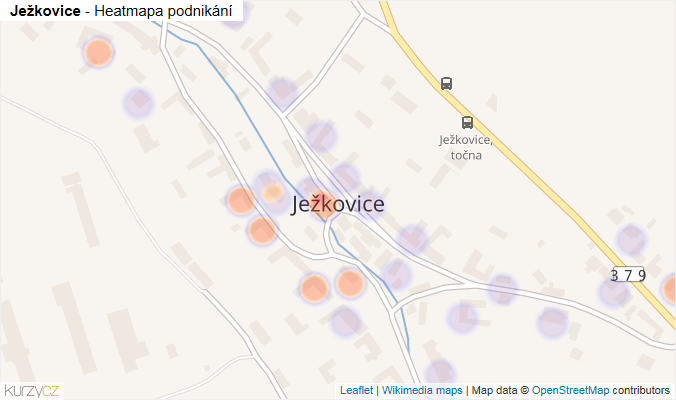 Mapa Ježkovice - Firmy v části obce.