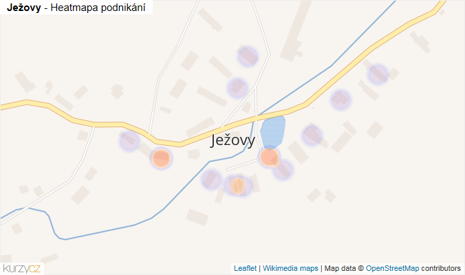 Mapa Ježovy - Firmy v části obce.
