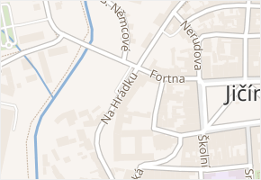 Balbínova v obci Jičín - mapa ulice