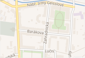 Barákova v obci Jičín - mapa ulice