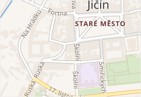 Chelčického v obci Jičín - mapa ulice