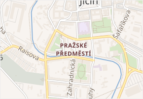 Cidlinská v obci Jičín - mapa ulice