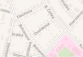 Dvořákova v obci Jičín - mapa ulice