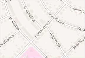 Foersterova v obci Jičín - mapa ulice