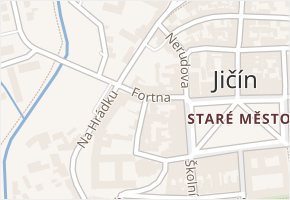 Fortna v obci Jičín - mapa ulice