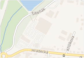 Hradecká v obci Jičín - mapa ulice