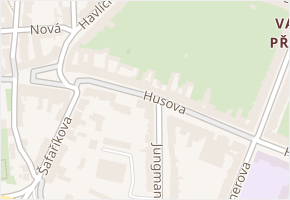 Husova v obci Jičín - mapa ulice