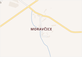 Moravčice v obci Jičín - mapa části obce