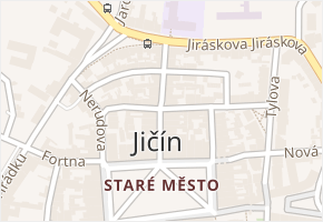 Palackého v obci Jičín - mapa ulice