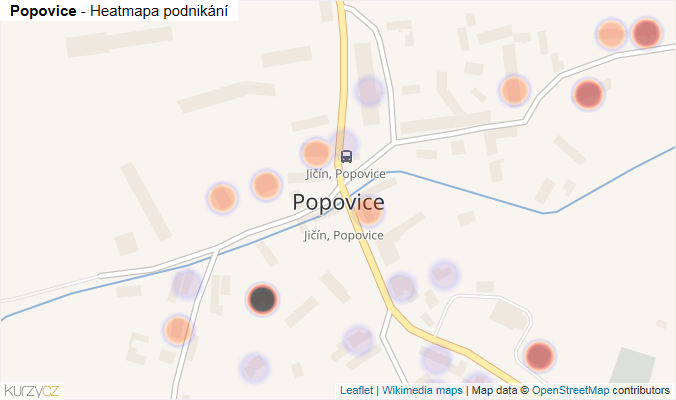 Mapa Popovice - Firmy v části obce.