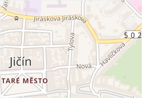 Tylova v obci Jičín - mapa ulice