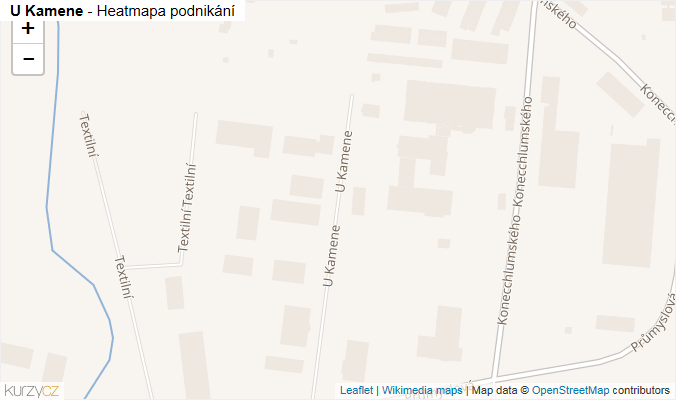 Mapa U Kamene - Firmy v ulici.