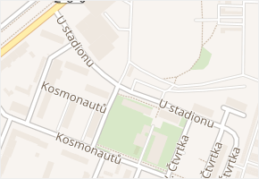 U stadionu v obci Jičín - mapa ulice