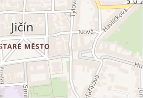 Žižkovo náměstí v obci Jičín - mapa ulice
