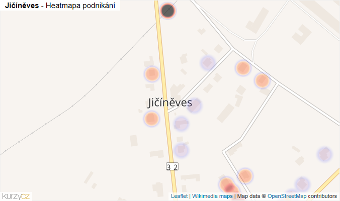 Mapa Jičíněves - Firmy v části obce.