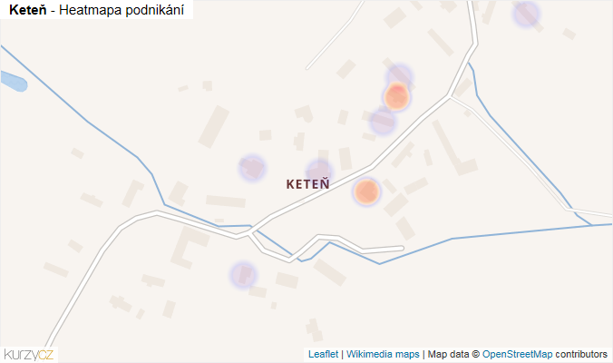Mapa Keteň - Firmy v části obce.