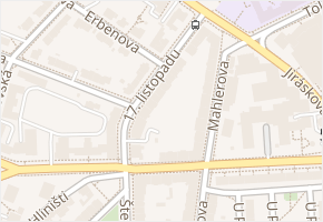 17. listopadu v obci Jihlava - mapa ulice