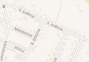 5. května v obci Jihlava - mapa ulice