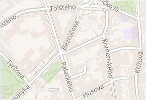 Bezručova v obci Jihlava - mapa ulice