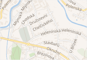 Chelčického v obci Jihlava - mapa ulice