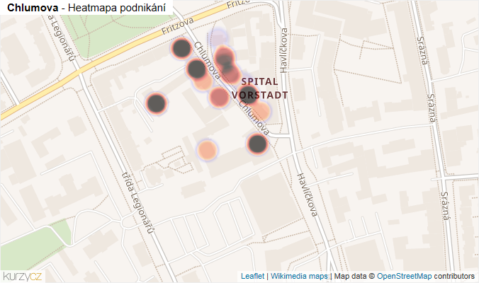 Mapa Chlumova - Firmy v ulici.