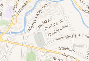 Chodská v obci Jihlava - mapa ulice