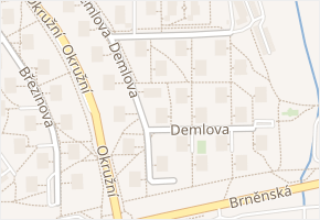 Demlova v obci Jihlava - mapa ulice