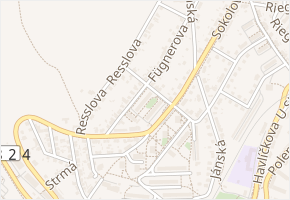 Fügnerova v obci Jihlava - mapa ulice