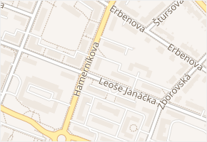 Hamerníkova v obci Jihlava - mapa ulice