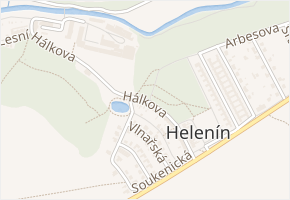 Helenín v obci Jihlava - mapa části obce