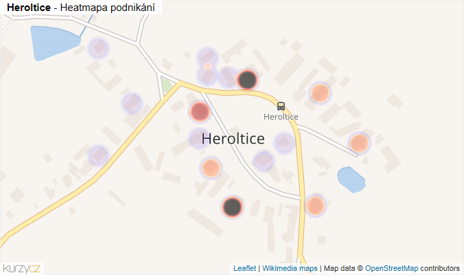 Mapa Heroltice - Firmy v části obce.
