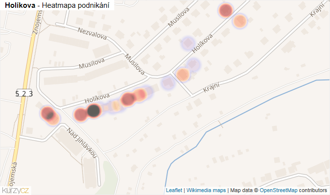 Mapa Holíkova - Firmy v ulici.