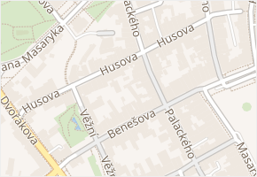 Husova v obci Jihlava - mapa ulice