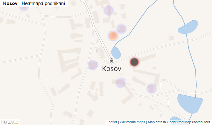Mapa Kosov - Firmy v části obce.