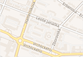 Leoše Janáčka v obci Jihlava - mapa ulice