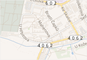 Mahenova v obci Jihlava - mapa ulice
