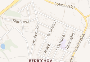 Mánesova v obci Jihlava - mapa ulice