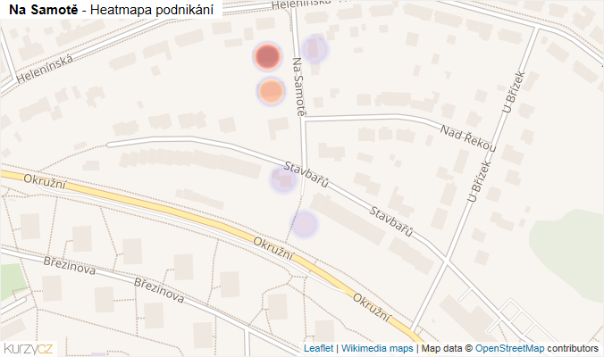 Mapa Na Samotě - Firmy v ulici.