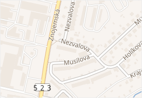 Nezvalova v obci Jihlava - mapa ulice
