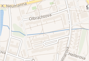Olbrachtova v obci Jihlava - mapa ulice
