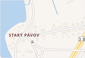 Pávov v obci Jihlava - mapa části obce