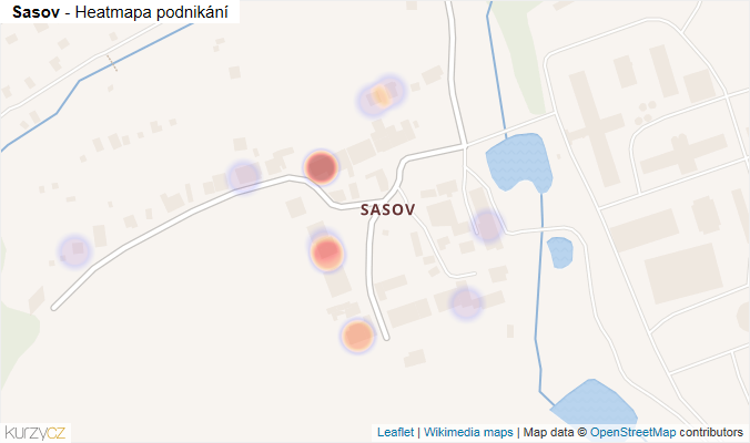 Mapa Sasov - Firmy v části obce.