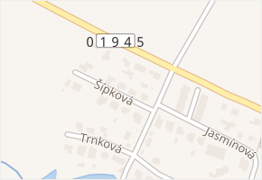Šípková v obci Jihlava - mapa ulice