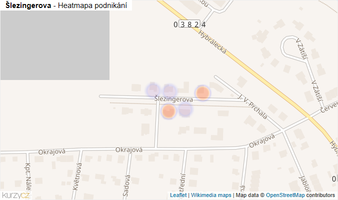 Mapa Šlezingerova - Firmy v ulici.