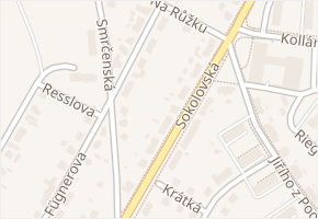 Sokolovská v obci Jihlava - mapa ulice