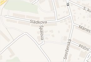 Špálova v obci Jihlava - mapa ulice