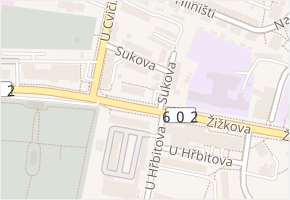 Sukova v obci Jihlava - mapa ulice