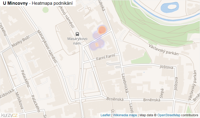 Mapa U Mincovny - Firmy v ulici.